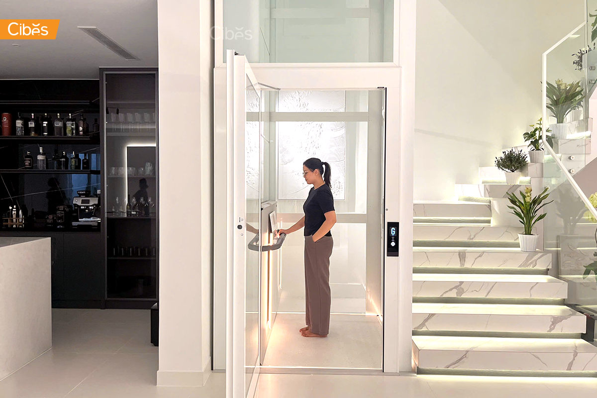 thang máy lắp đặt cho nhà cải tạo